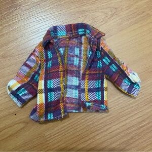 Barbie Mattel 1993 Camp Barbie Ken Flannel Shirt Vintage Doll Clothing
